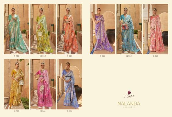 Rewaa Nalanda 2 Pure Silk Designer Patola Saree Collection